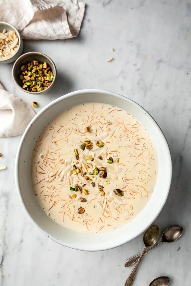 Sawaiyan is a traditional Pakistani dessert made with vermicelli noodles cooked in milk, sugar, and spices like cardamom and cinnamon. It's often flavored with rose water or kewra and garnished with nuts like almonds or pistachios. Sawaiyan is a traditional Pakistani dessert made with vermicelli noodles cooked in milk, sugar, and spices like cardamom and cinnamon. It's often flavored with rose water or kewra and garnished with nuts like almonds or pistachios.